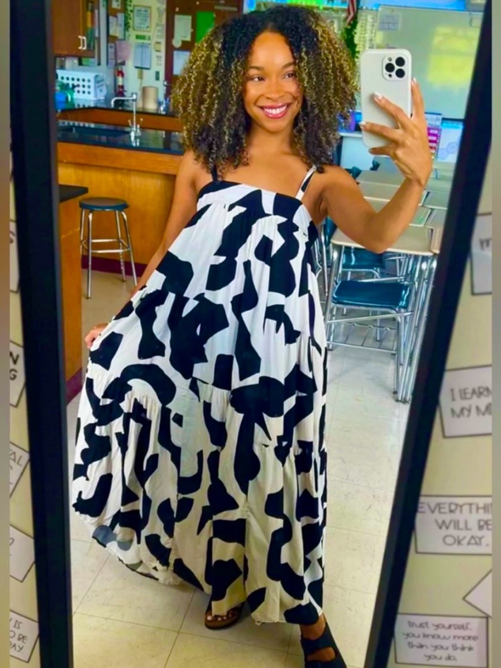 NWT Anthropologie Abel the Label Trapeze Maxi Dress